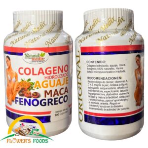 COLAGENO HIDROLIZADO AGUAJE MACA FENOGRECO NATURAL MEDIX CAPSULA 100 UND