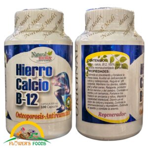 HIERRO,CALCIO,B12 CAPSULA 100 UND