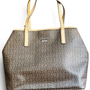 GUESS PORTINI TRAP TOTE CHOCOLATE